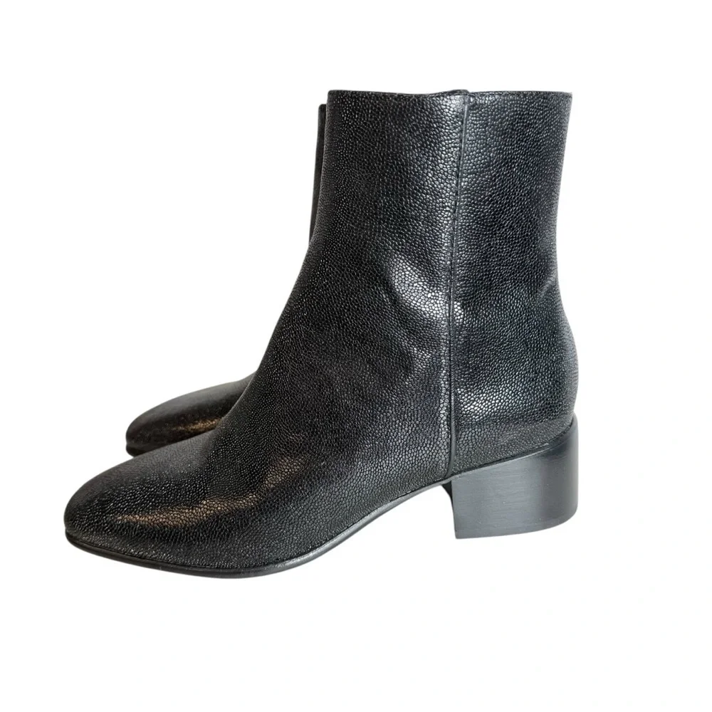 Rag & Bone Aslen Pebbled Leather Ankle Boots size 37.5